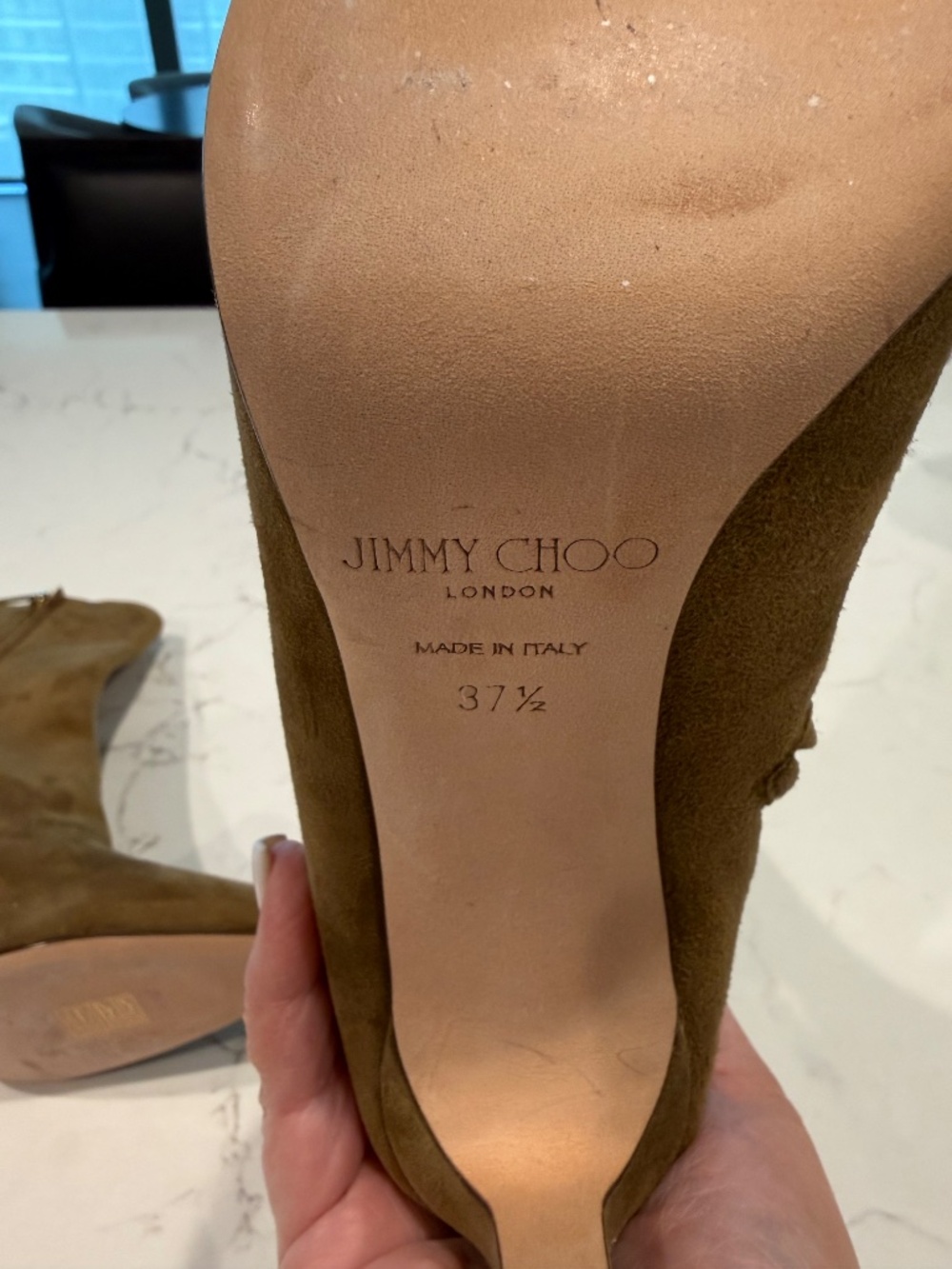 Jimmy Choo Mavie Ankle Boot - Worn Once! - Olive Green - Size 37.5 - Picture 5 of 10